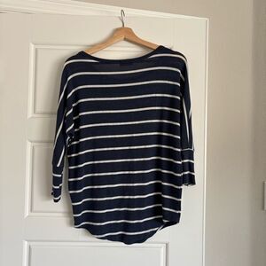 Market and Spruce Navy and White Striped Women's Top Size M